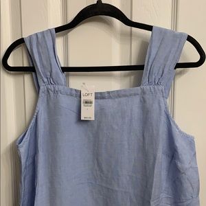 NWT Loft Dress Chambray Square neck large